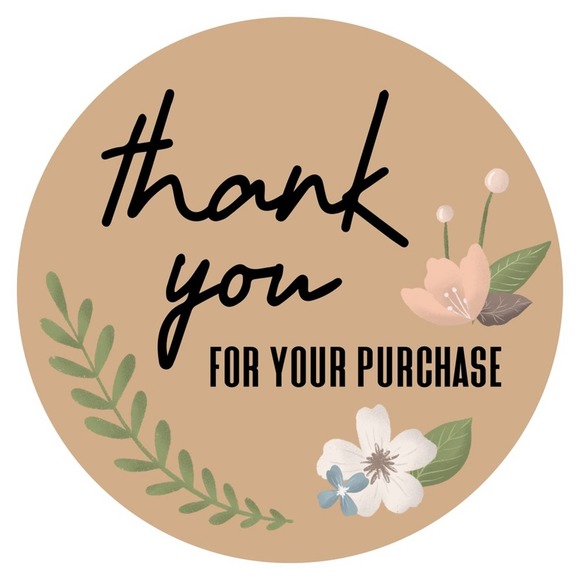 Society Stitch Other - 2” Floral Boho Thank You Stickers 96 Count